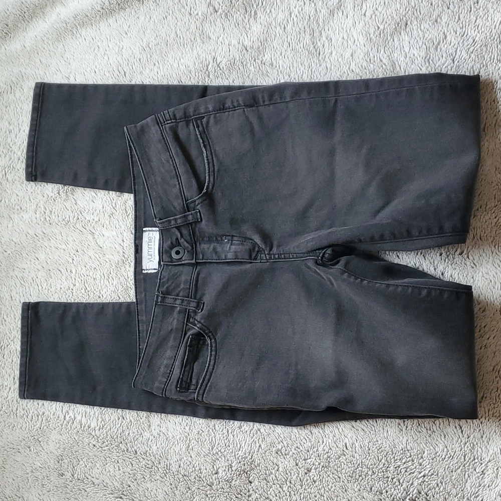 Yummie jeans by Heather Thomson black size 25 skinny charcoal